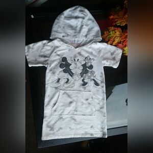 Disney Mickey and Minnie Dress Top Hood And Pockets